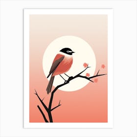 Minimalist Robin 6 Illustration Art Print