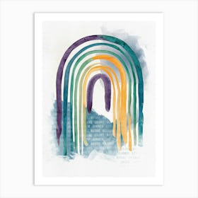 Rainbow Watercolor Painting 2 Art Print