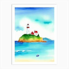 Watercolor Lighthouse Art Print