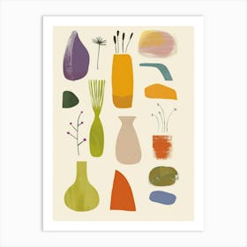 Cute Objects Abstract Illustration 12 Art Print