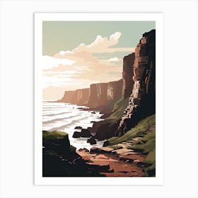 The Causeway Coast Way Northern Ireland 2 Hiking Trail Landscape Art Print