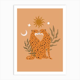 Cheetah Love Egypt Art Print