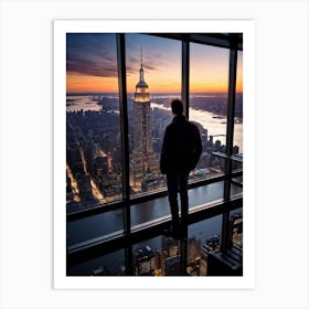 A Developer In Manhattan Casting An Eagle Eye View On The Citys Architectural Evolution With The M (6) Art Print