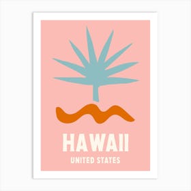 Hawaii, United States, Graphic Style Poster 1 Art Print
