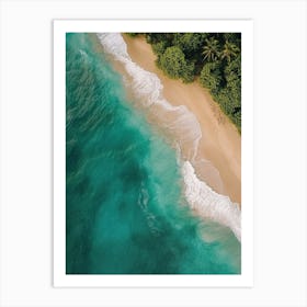 Aerial View Of A Tropical Beach 5 Art Print