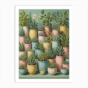 Potted Plants Art Print