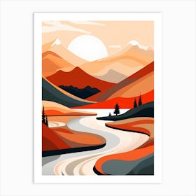 Landscape In The Mountains Art Print