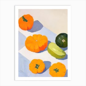 Kabocha Squash Tablescape vegetable Art Print