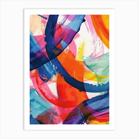 Rainbow Paint Brush Strokes 9 Art Print