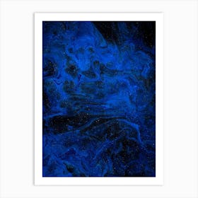 Blue Liquid 1 Art Print