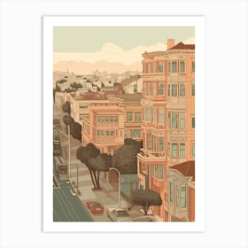 San Francisco California United States Travel Illustration 7 Art Print