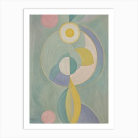 Abstract Soft Hue Shapes Art Print