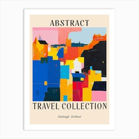Abstract Travel Collection Poster Edinburgh Scotland 3 Art Print