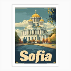 Aihrgdesign A Vintage Travel Poster Of Sofia 5 Art Print