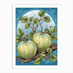 Melons Illustration 2 Art Print