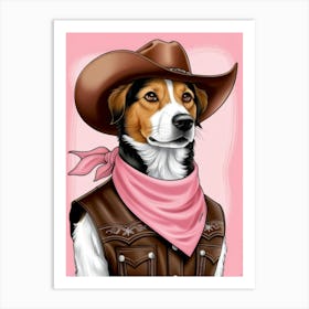 Cowboy Dog Art Print