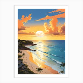 Painting That Depicts Carlisle Bay Beach Barbados 3 Art Print