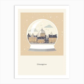 Glasgow United Kingdom Snowglobe Poster Art Print