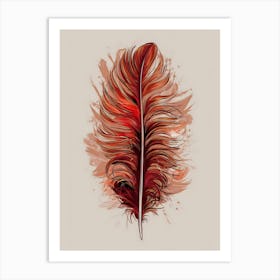 Fiery feather Art Print