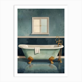 Vintage Bathroom Art Print