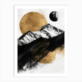 Gold And Black Canvas Print 7 Art Print