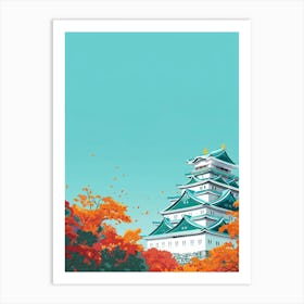 Nagoya Castle 1 Colourful Illustration Art Print