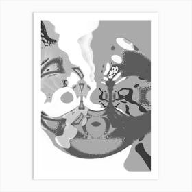 Abstract Black And White 1 Art Print