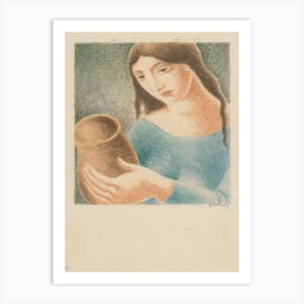Woman With A Vase, Mikuláš Galanda 1 Art Print