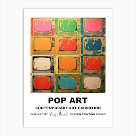 Poster Televisions Pop Art 3 Art Print
