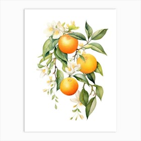 Oranges And Flowers 7 Art Print