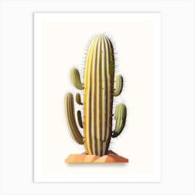 Barrel Cactus Marker Art 3 Art Print