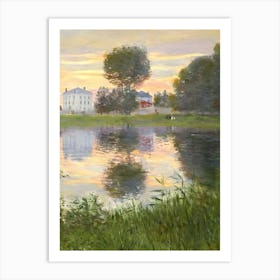 Sunset By The Lake Art Print