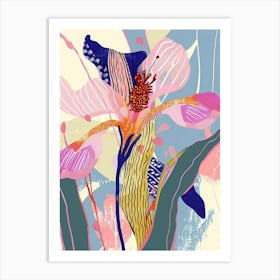Colourful Flower Illustration Cyclamen 3 Art Print