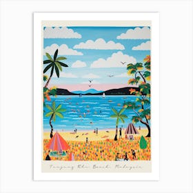 Poster Of Tanjung Rhu Beach, Langkawi Island, Malaysia, Matisse And Rousseau Style 3 Art Print