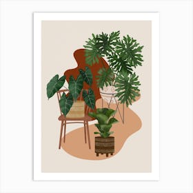 Modern Boho Plants 3 Art Print