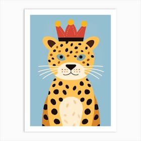 Little Jaguar 1 Wearing A Crown Art Print