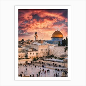 Sunset In Jerusalem 1 Art Print