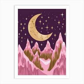 Moon And Stars 11 Art Print