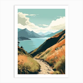 Queen Charlotte Track New Zealand 1 Hiking Trail Landscape Art Print