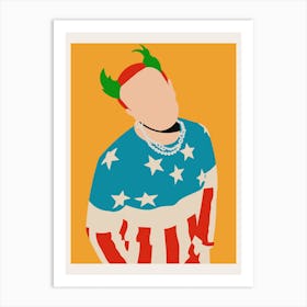 Keith Flint Minimalist Pop Art Portrait Art Print