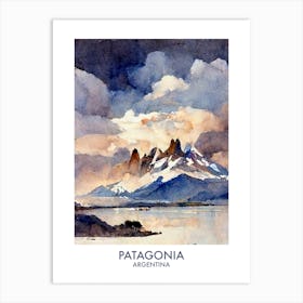 Patagonia Argentina Watercolour Travel Art Print