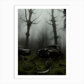 Old Cars In The Woods 1 Art Print