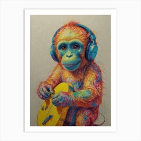 Monkey Music Art Print