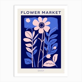Blue Flower Market Poster Daisy 2 Art Print
