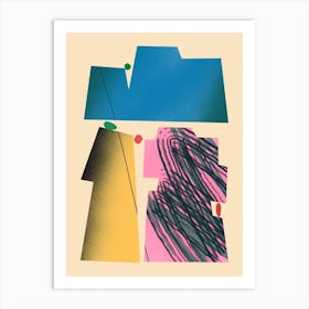 Abstract Painting in shapes Art Print