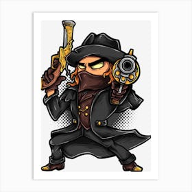 Gangster With A Gun Art Print