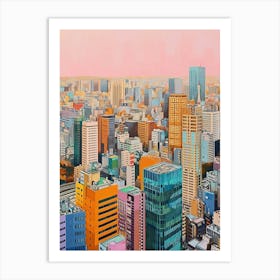 Tokyo Kitsch Cityscape 3 Art Print