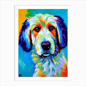 Barbet 2 Fauvist Style Dog Art Print