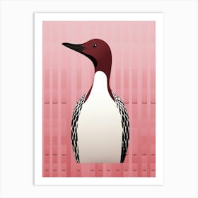 Minimalist Common Loon 1 Illustration Art Print