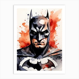 Batman Watercolor Painting (4) Art Print